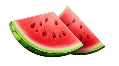 Watermelon S, a realistic illustration in the style of multiplication icon on a black background, a high resolution, professional photograph with super detail hyper quality.