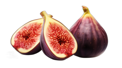 two cut figs against black background, high resolution photography, insanely detailed