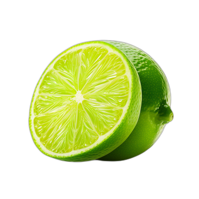 S inspirational advertising photography, lime cut in half, isolated on black background, sharp focus, high resolution